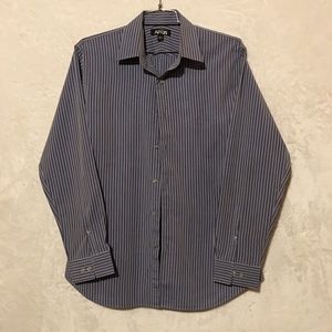 Apt. 9 Dress Shirt, Men's. L. Blue stripes.
